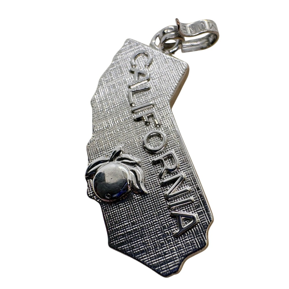 Vintage Monet California State Charm Silver Tone Souvenir Pendant 3.81g